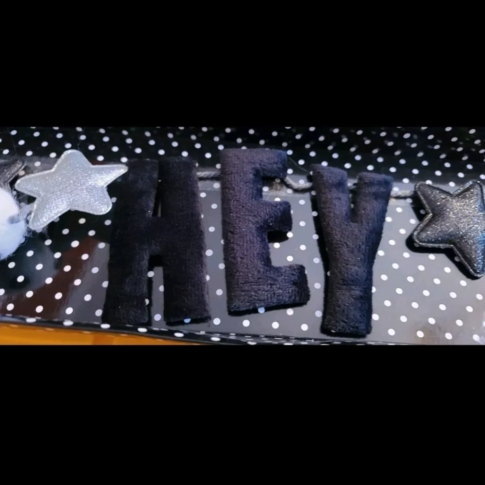Hey Boo Halloween Ghost Felt Garland STARS Pom Poms 45